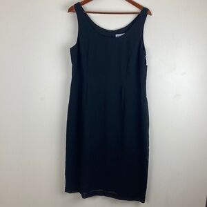 Danny&Nicole Woman’s Size 14 Black Sheath Dress Sleeveless Wide Strap